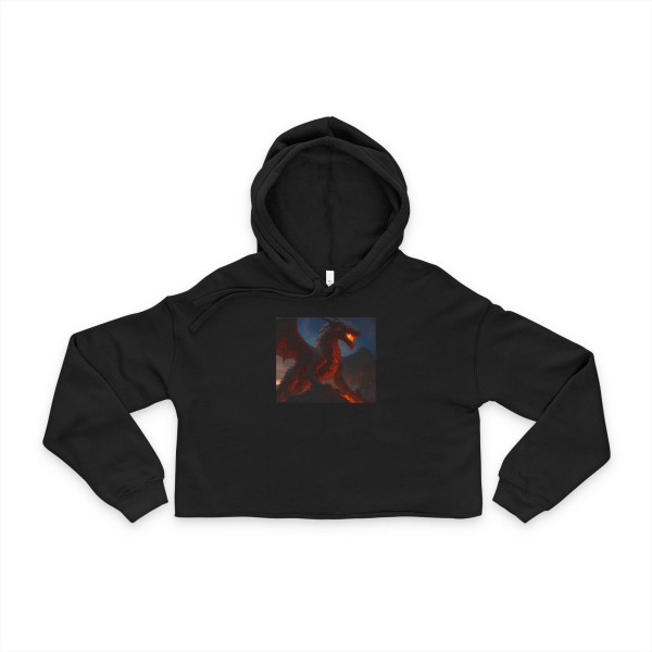 Eternal Ember Wyrm - Women's Cropped Hoodie