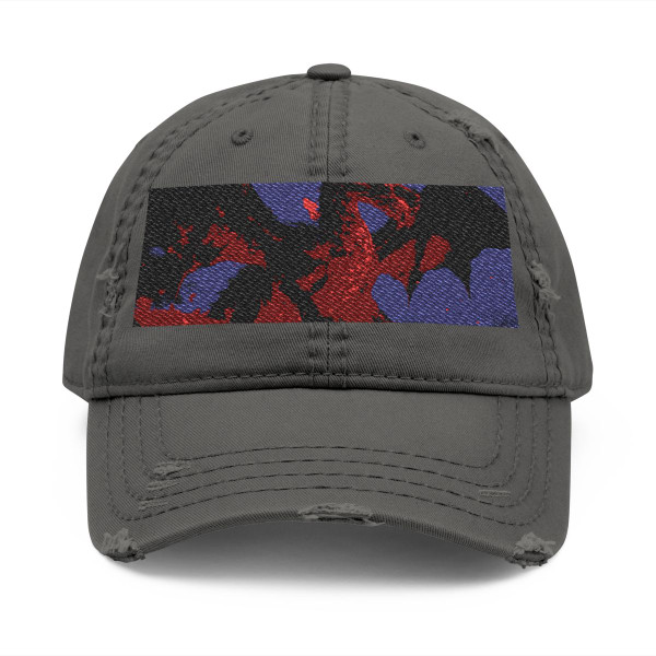 Eternal Ember Wyrm - Distressed Dad Hat (Embroidery)