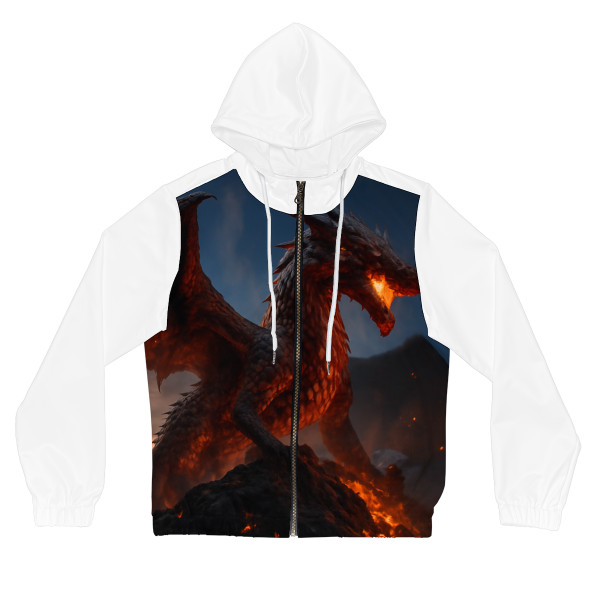 Eternal Ember Wyrm - Women’s Full-Zip Hoodie (AOP)
