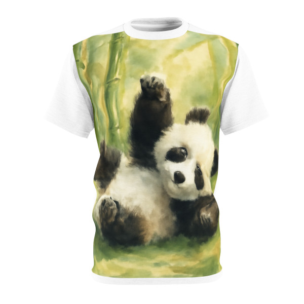 Whimsical Panda Play - Unisex Cut & Sew Tee (AOP)