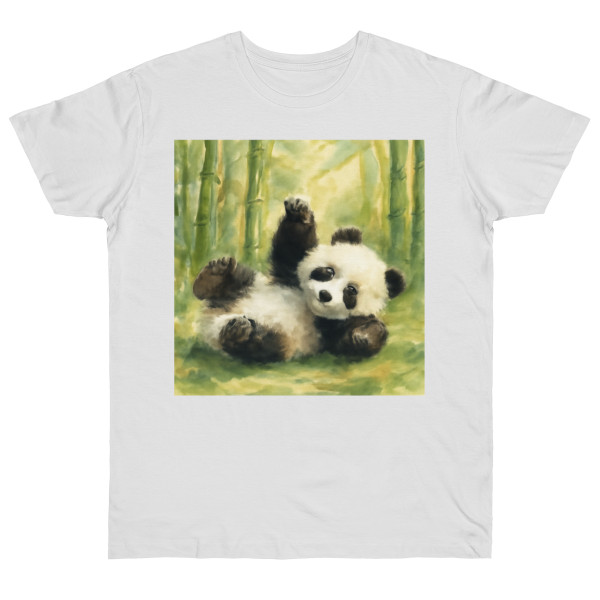 Whimsical Panda Play - Single Jersey T-shirt