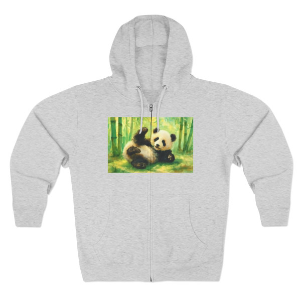 Whimsical Panda Play - Unisex Zip Hoodie