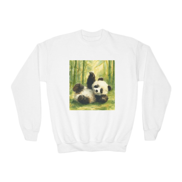 Whimsical Panda Play - Youth Crewneck Sweatshirt