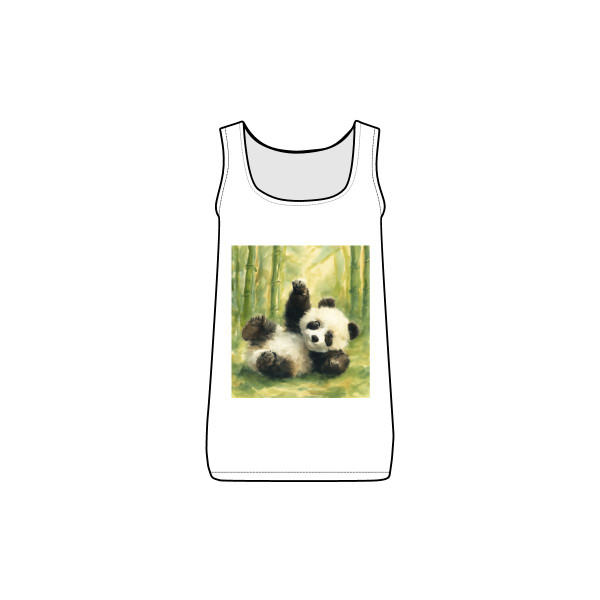 Whimsical Panda Play - Women's Baby Rib Tank