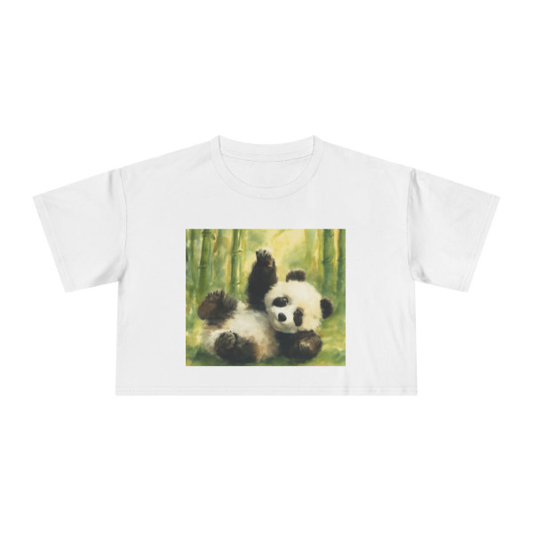 Whimsical Panda Play - Women's Crop Tee