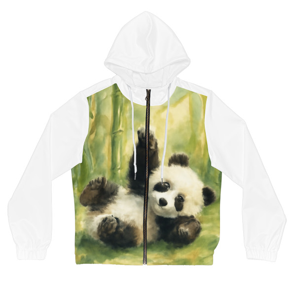 Whimsical Panda Play - Women’s Full-Zip Hoodie (AOP)