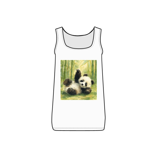 Whimsical Panda Play - Women's Micro Ribbed Tank