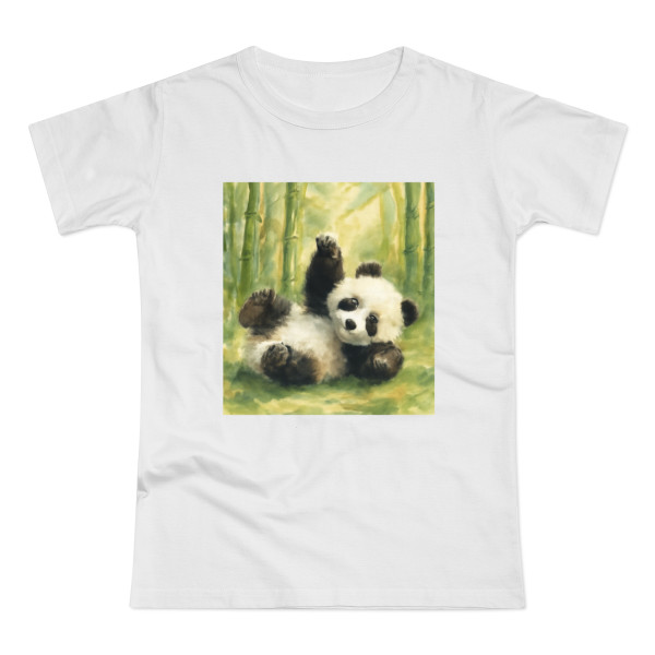 Whimsical Panda Play - Single Jersey Women's T-shirt