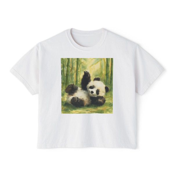 Whimsical Panda Play - Women's Boxy Tee