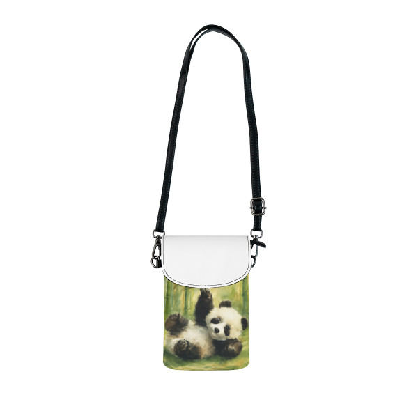 Whimsical Panda Play - Small Cell Phone Wallet