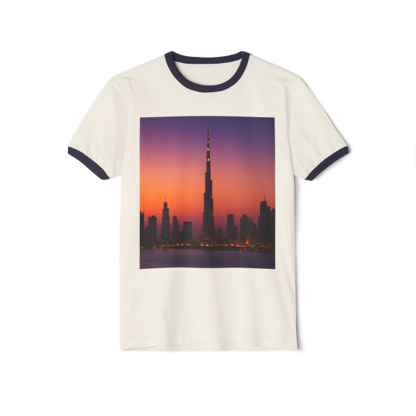 Dubai Dusk Mirage - Unisex Cotton Ringer T-Shirt