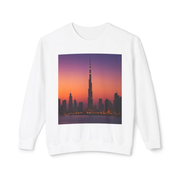 Dubai Dusk Mirage - Unisex Lightweight Crewneck Sweatshirt