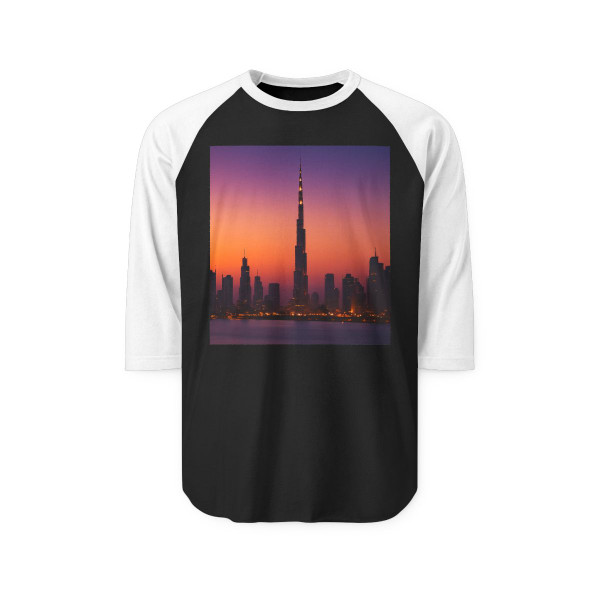 Dubai Dusk Mirage - Unisex Three-Quarter Sleeve Raglan Shirt