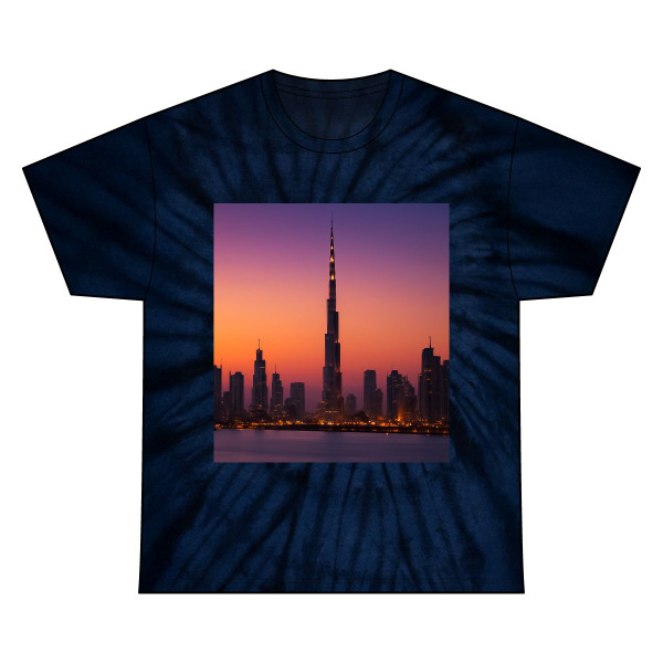 Dubai Dusk Mirage - Unisex Tie Dye Cotton Tee