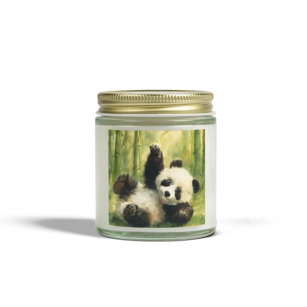 Whimsical Panda Play - Scented Candles, Coconut Apricot Wax (4oz, 9oz)