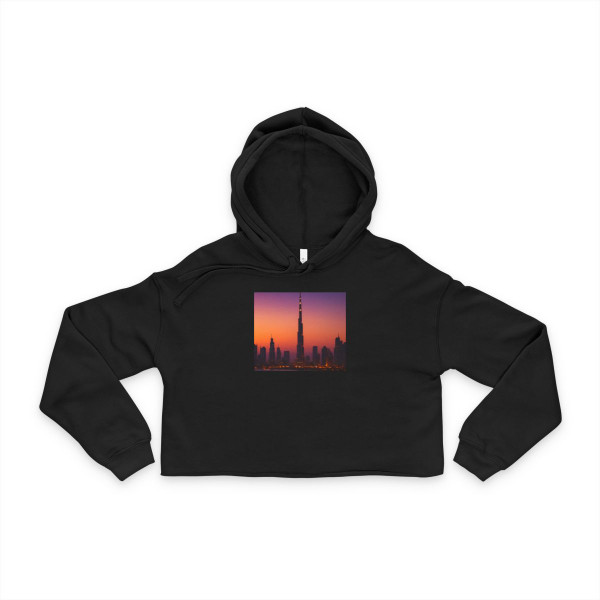 Dubai Dusk Mirage - Women's Cropped Hoodie