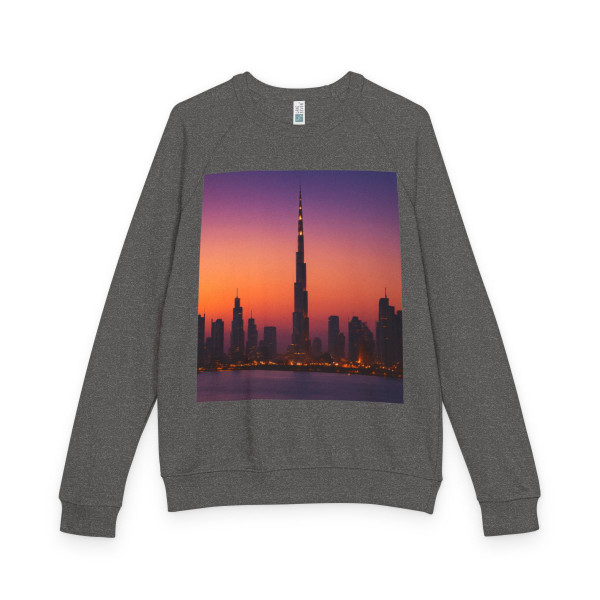 Dubai Dusk Mirage - Unisex French Terry Raglan Crewneck