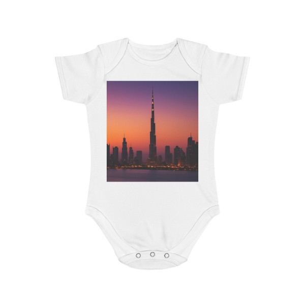 Dubai Dusk Mirage - Short Sleeve Baby Bodysuit
