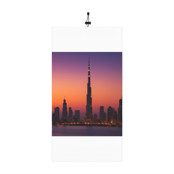 Dubai Dusk Mirage - Winter Neck Gaiter With Drawstring