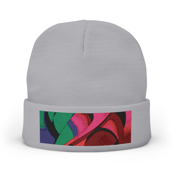 Fluid Geometry - Knit Beanie (Embroidery)
