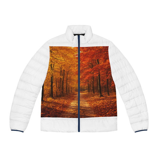 Whispers of Autumn - Men's Puffer Jacket (AOP)
