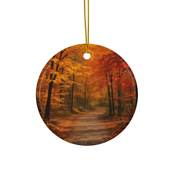Whispers of Autumn - Decorative Ceramic Ornaments, Double-Sided (1pc, 3pcs, 5pcs, 10pcs)