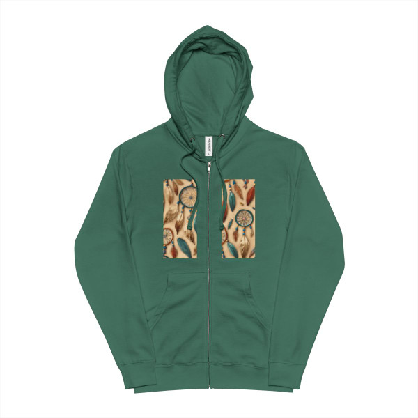 Bohemian Dreamcatcher Dance - Unisex Fleece Zip Up Hoodie
