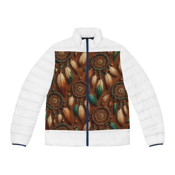 Bohemian Dreamcatcher Dance - Men's Puffer Jacket (AOP)