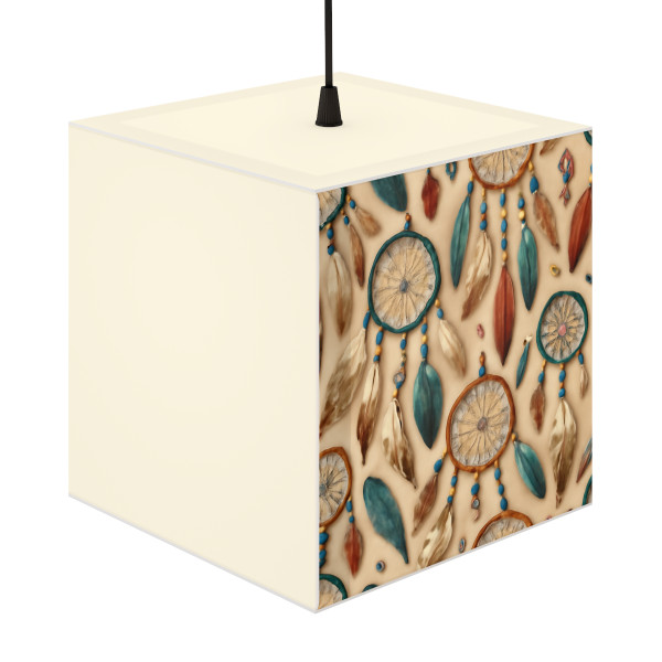 Bohemian Dreamcatcher Dance - Light Cube Lamp