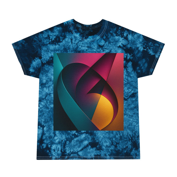 Fluid Geometry - Tie-Dye Tee, Crystal