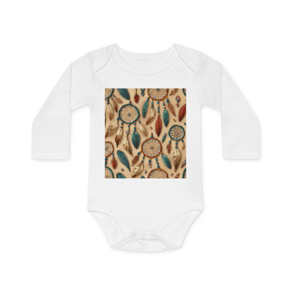 Bohemian Dreamcatcher Dance - Baby Long-Sleeve Organic Bodysuit