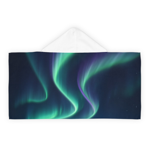 Celestial Aurora Dance - Youth Hooded Towel