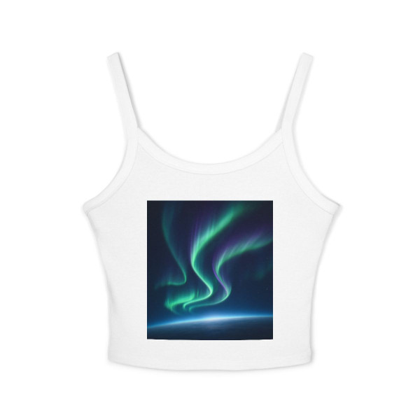 Celestial Aurora Dance - Women's Spaghetti Strap Tank Top