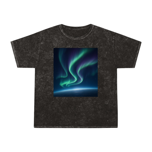 Celestial Aurora Dance - Unisex Mineral Wash T-Shirt