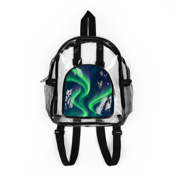 Celestial Aurora Dance - Clear Stadium Backpack