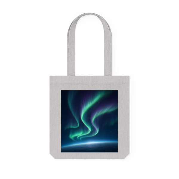 Celestial Aurora Dance - Woven Tote Bag
