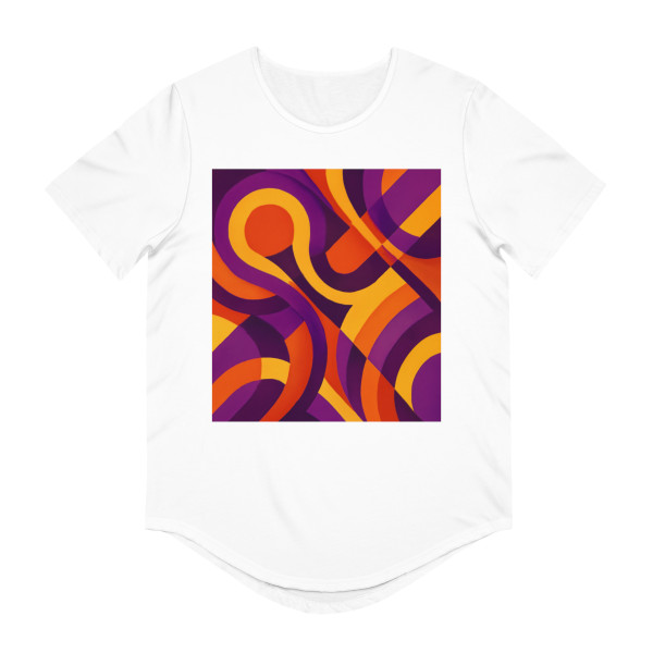 Funky Disco Fever - Men's Jersey Curved Hem Tee