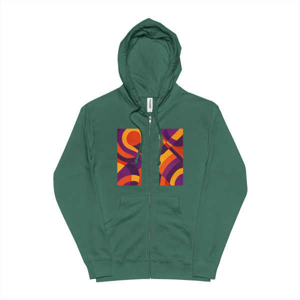 Funky Disco Fever - Unisex Fleece Zip Up Hoodie