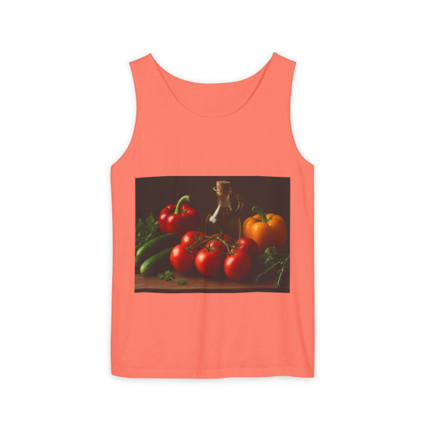 Mediterranean Garden Feast - Unisex Garment-Dyed Tank Top