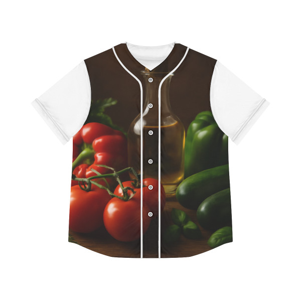 Mediterranean Garden Feast - Women's Baseball Jersey (AOP)