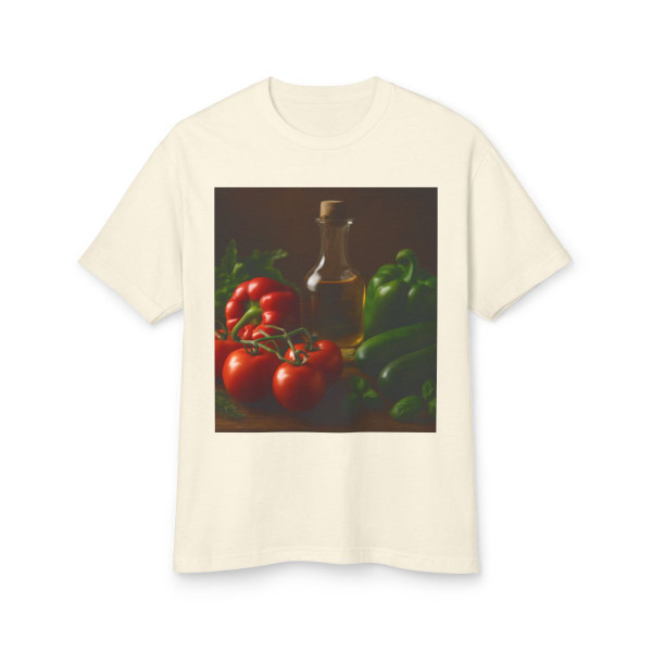 Mediterranean Garden Feast - Unisex Garment-Dyed Heavyweight Cotton Tee