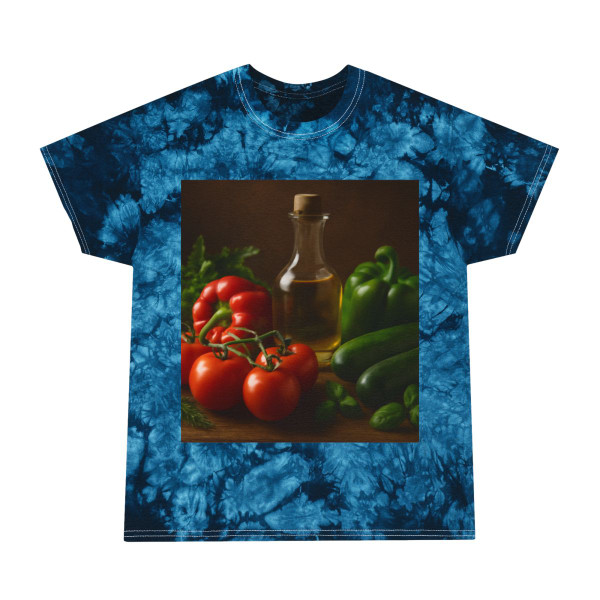 Mediterranean Garden Feast - Tie-Dye Tee, Crystal