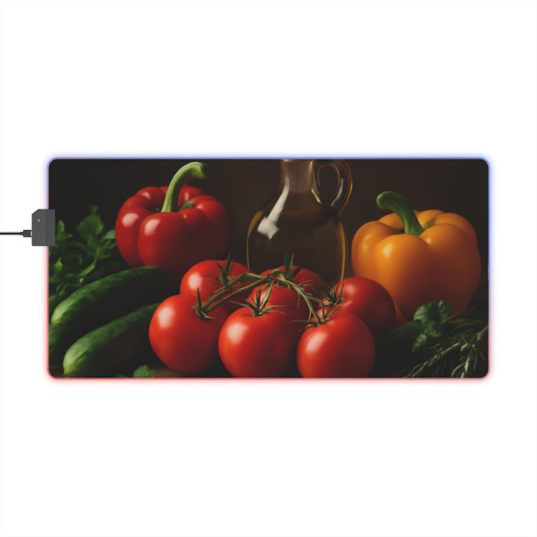 Mediterranean Garden Feast - LED Gaming Mouse Pad