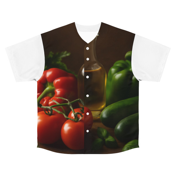 Mediterranean Garden Feast - Men's Baseball Jersey (AOP)