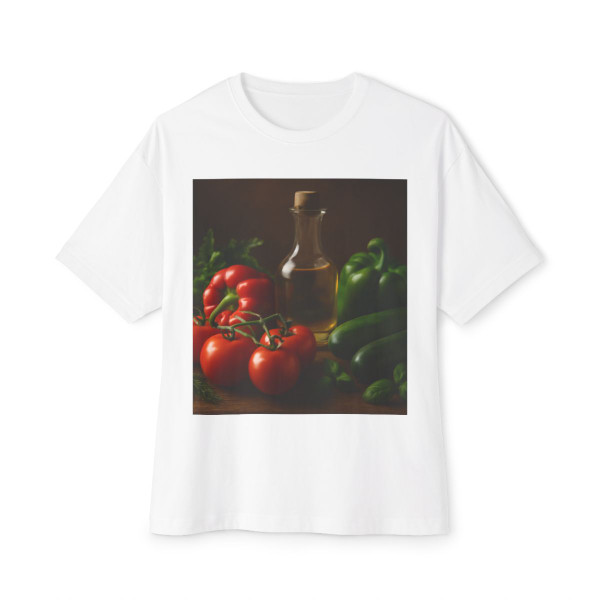 Mediterranean Garden Feast - Unisex Oversized Boxy Tee