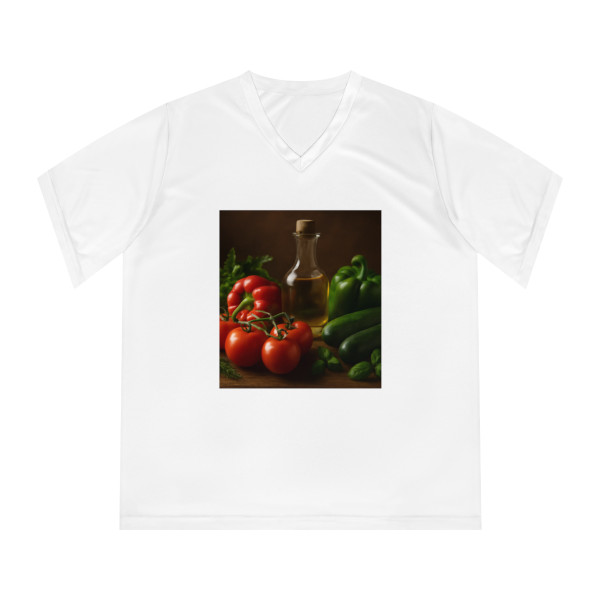 Mediterranean Garden Feast - Women's Performance V-Neck T-Shirt