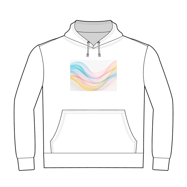 Fluid Wave Symphony - Unisex Heavyweight Pullover Hoodie