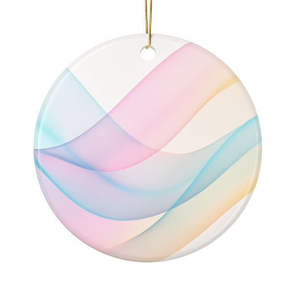 Fluid Wave Symphony - Ceramic Ornaments, 2-Side Print