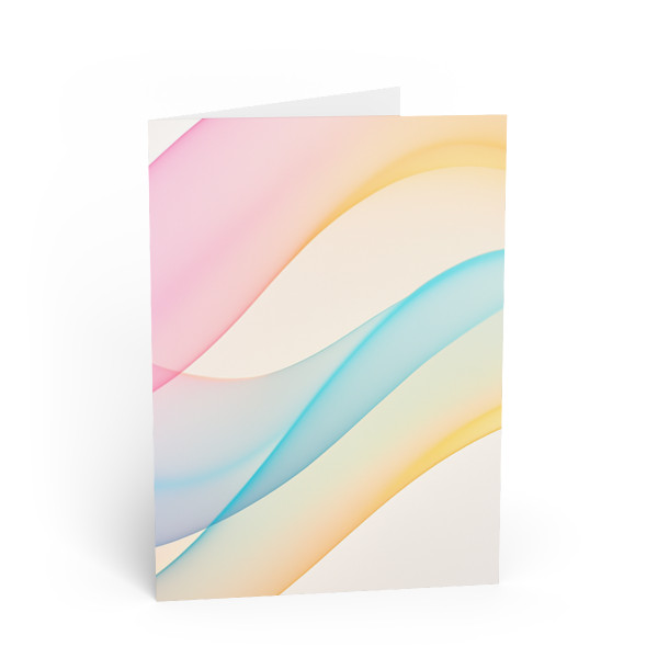 Fluid Wave Symphony - Greeting Cards