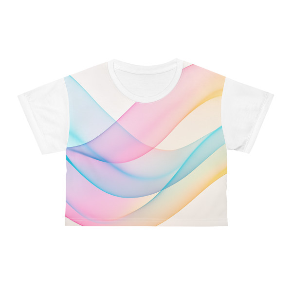 Fluid Wave Symphony - Crop Tee (AOP)